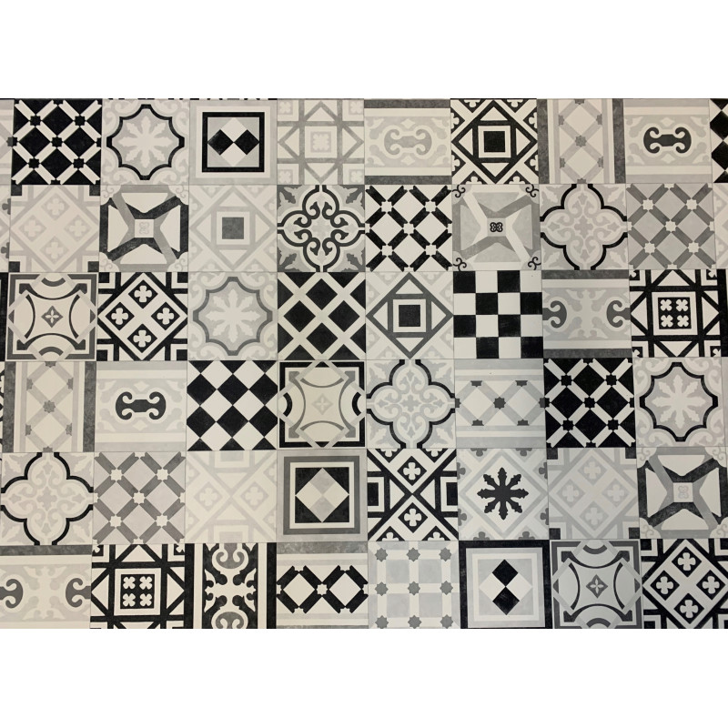 WYKŁADZINA LINOLEUM PCV 2m PATCHWORK MONO IMITACJA HISZPAŃSKA PŁYTKA