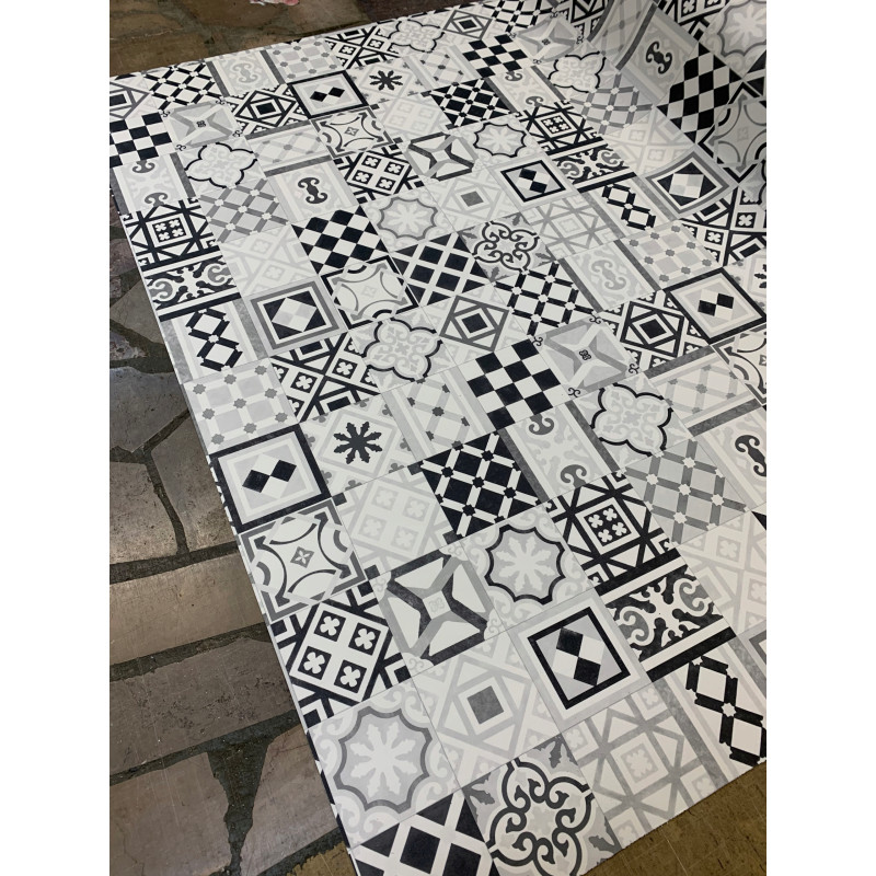 WYKŁADZINA LINOLEUM PCV 2m PATCHWORK MONO IMITACJA HISZPAŃSKA PŁYTKA
