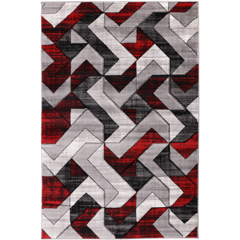 Dywan Cosmic Carving 5103 GREY/RED 80x150cm