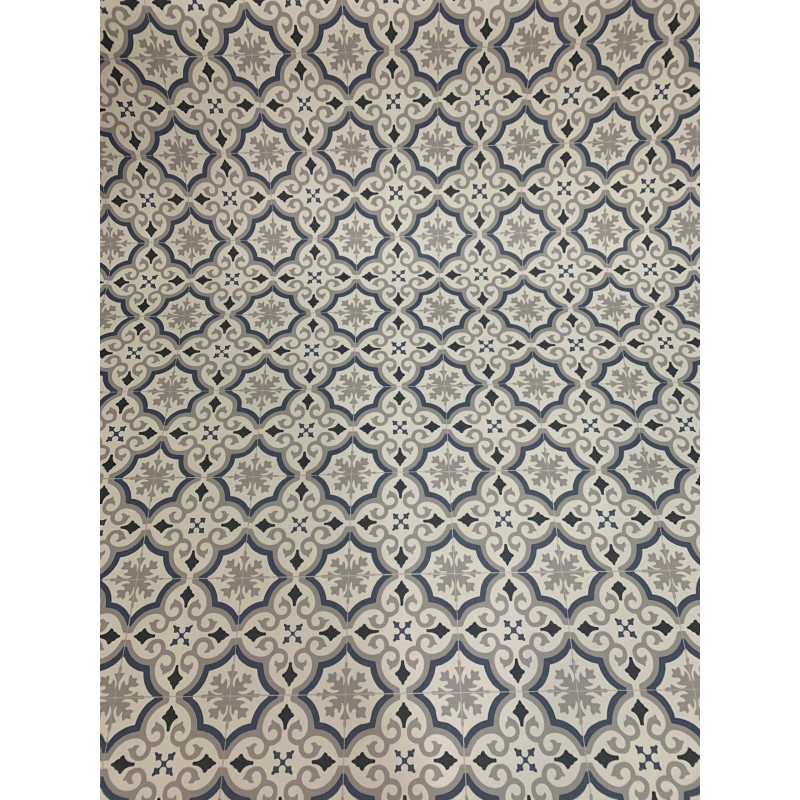 WYKŁADZINA PCV LINOLEUM EVORA 573 BOHO 2m Hiszpańska Płytka Niebieski Motyw