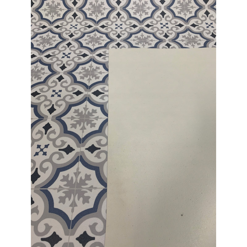 WYKŁADZINA PCV LINOLEUM EVORA 573 BOHO 2m Hiszpańska Płytka Niebieski Motyw