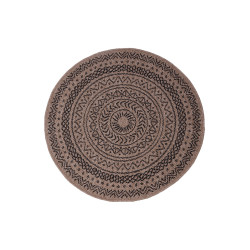 Dywan Indiana 08894A JUTE / BLACK 100x100cm