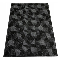 Dywan 100x150 CZARNO SZARY 3D DO SALONU SYPIALNI