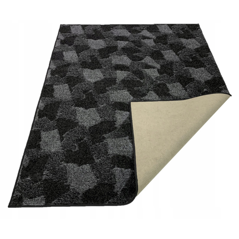 Dywan 100x150 CZARNO SZARY 3D DO SALONU SYPIALNI