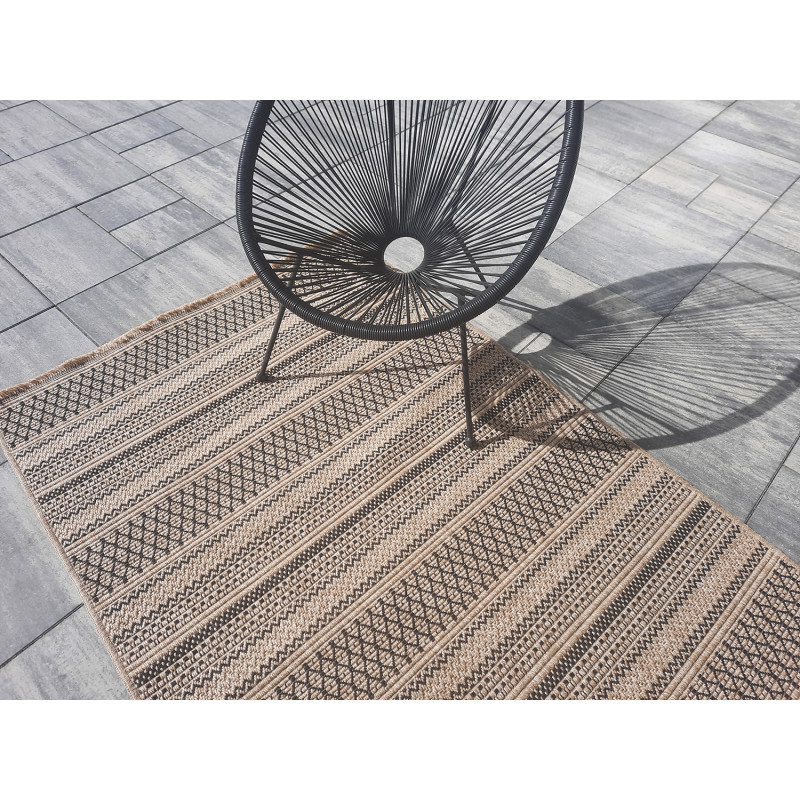 Dywan Indiana 08656A JUTE / BLACK 140x200cm
