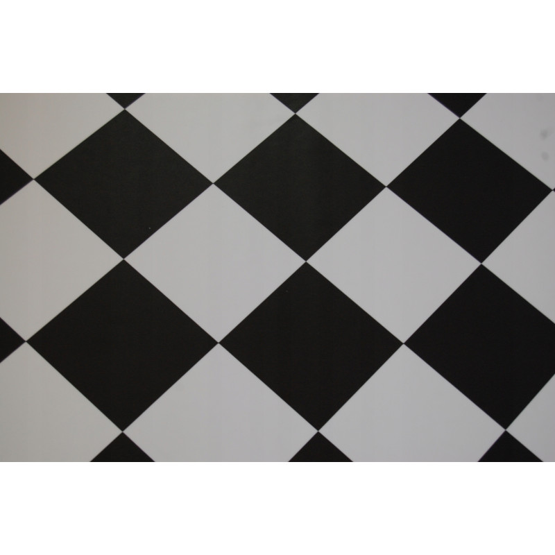 WYKŁADZINA PCV LINOLEUM YORK 99 NOWOCZESNY 2m BIAŁO CZARNE KARO