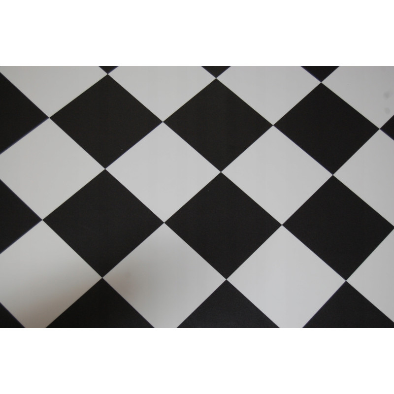 WYKŁADZINA PCV LINOLEUM YORK 99 NOWOCZESNY 2m BIAŁO CZARNE KARO