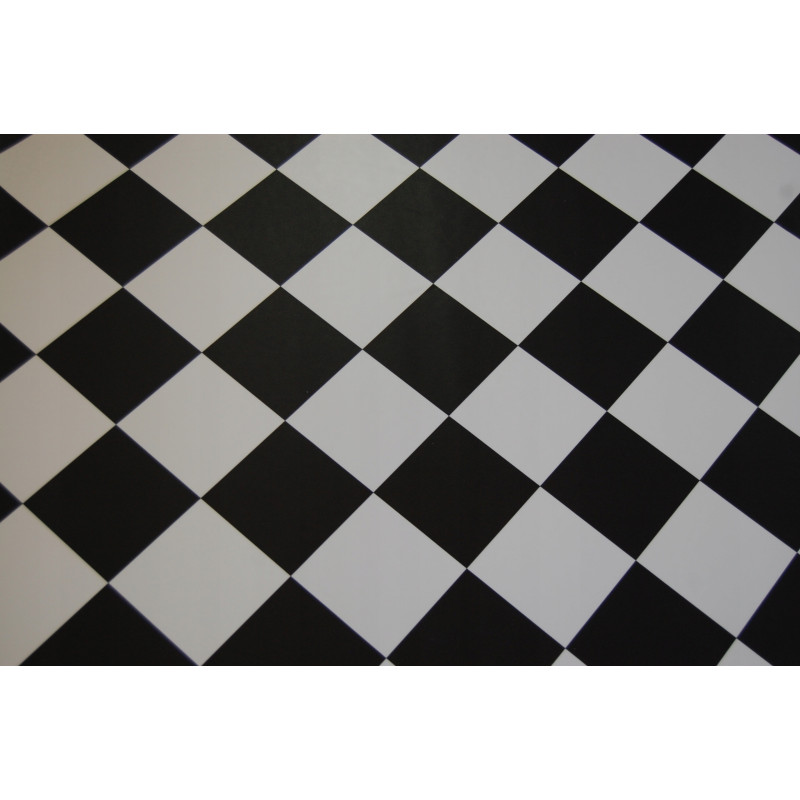 WYKŁADZINA PCV LINOLEUM YORK 99 NOWOCZESNY 2m BIAŁO CZARNE KARO