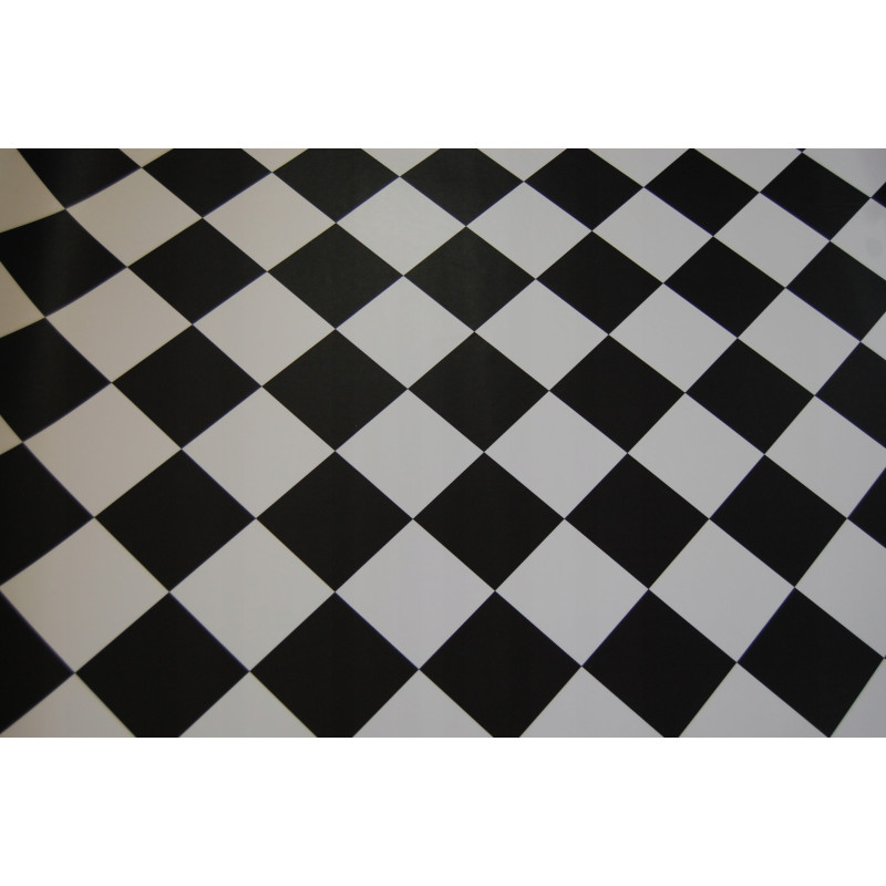 WYKŁADZINA PCV LINOLEUM YORK 99 NOWOCZESNY 2m BIAŁO CZARNE KARO