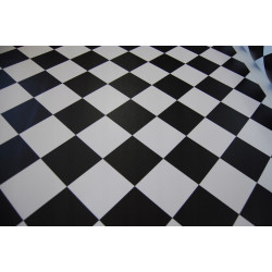 WYKŁADZINA PCV LINOLEUM YORK 99 NOWOCZESNY 2m BIAŁO CZARNE KARO