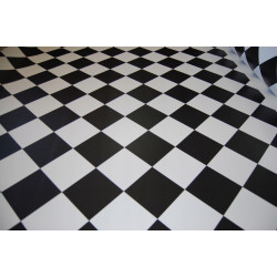 WYKŁADZINA PCV LINOLEUM YORK 99 NOWOCZESNY 2m BIAŁO CZARNE KARO
