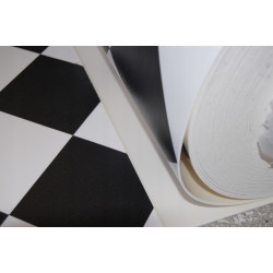 WYKŁADZINA PCV LINOLEUM YORK 99 NOWOCZESNY 2m BIAŁO CZARNE KARO