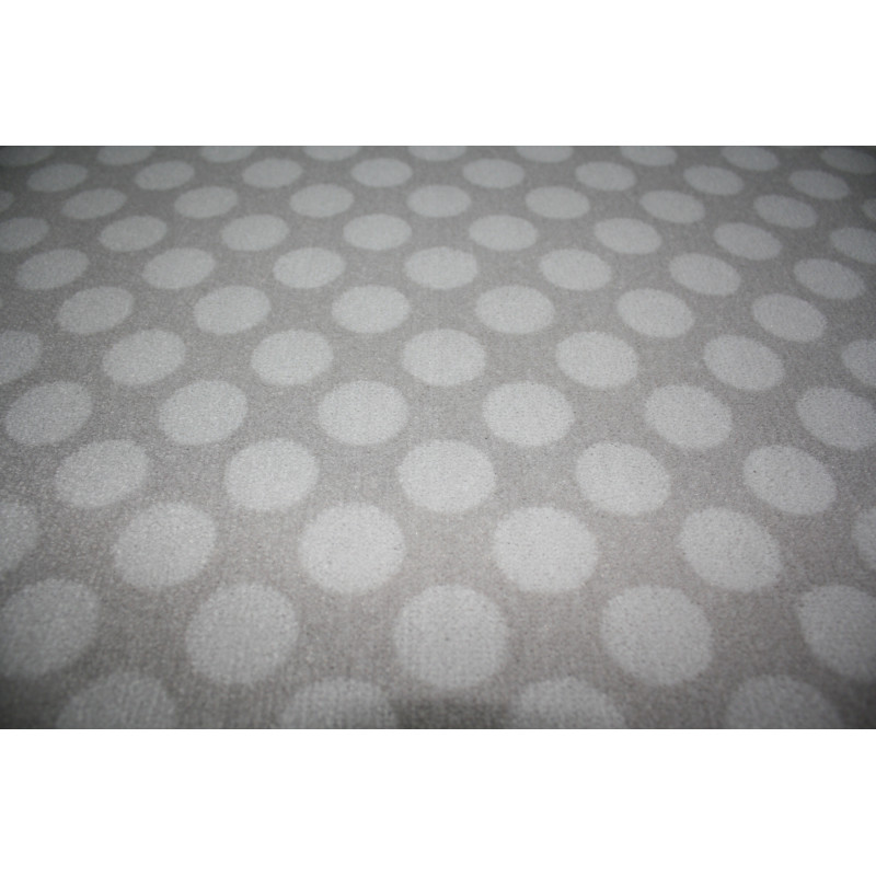 Wykładzina POLKA DOTS Szara w kropki kółka ATEST Wykładzina POLKA DOTS Szara w kropki kółka ATEST