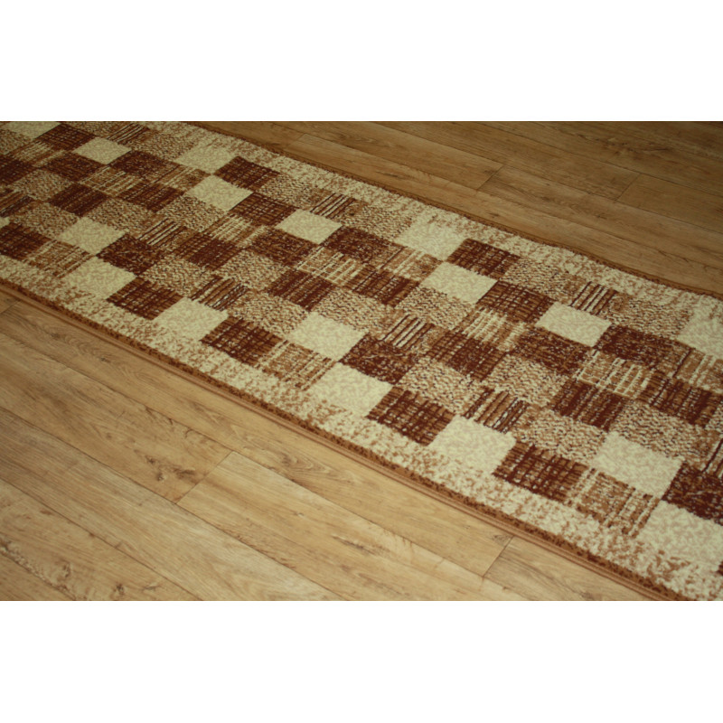 CHODNIK BCF Szachownica Brąz Beż MOCNY NOWOŚĆ 80cm