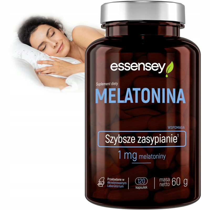 MELATONINA 1000 MCG 120 NOCY SEN SZYBKIE ZASYPIANIE KORTYZOL WYBUDZANIE