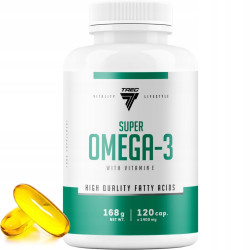 TREC SUPER OMEGA 3 EPA DHA PREMIUM TRAN OLEJ RYBI WITAMINA E ODPORNOŚĆ 120C