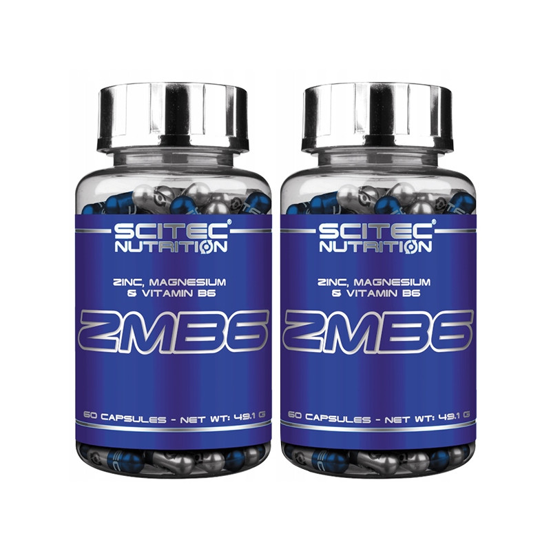 ZMA Scitec ZMB6 60 CAPS MAGNEZ CYNK B6 SEN LIBIDO TESTOSTERON ENERGIA