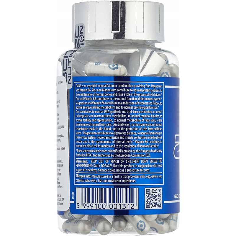 ZMA Scitec ZMB6 60 CAPS MAGNEZ CYNK B6 SEN LIBIDO TESTOSTERON ENERGIA
