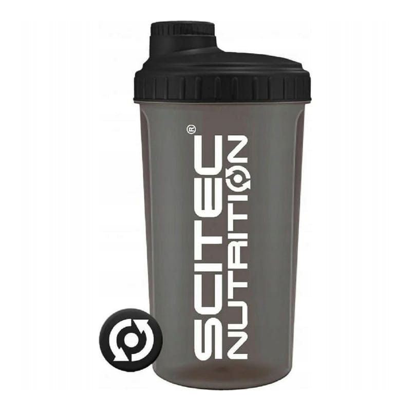 SHAKER DO ODŻYWEK SZEJKER NA SIŁOWNIĘ SZCZELNY BIAŁKO 700ml BLACK