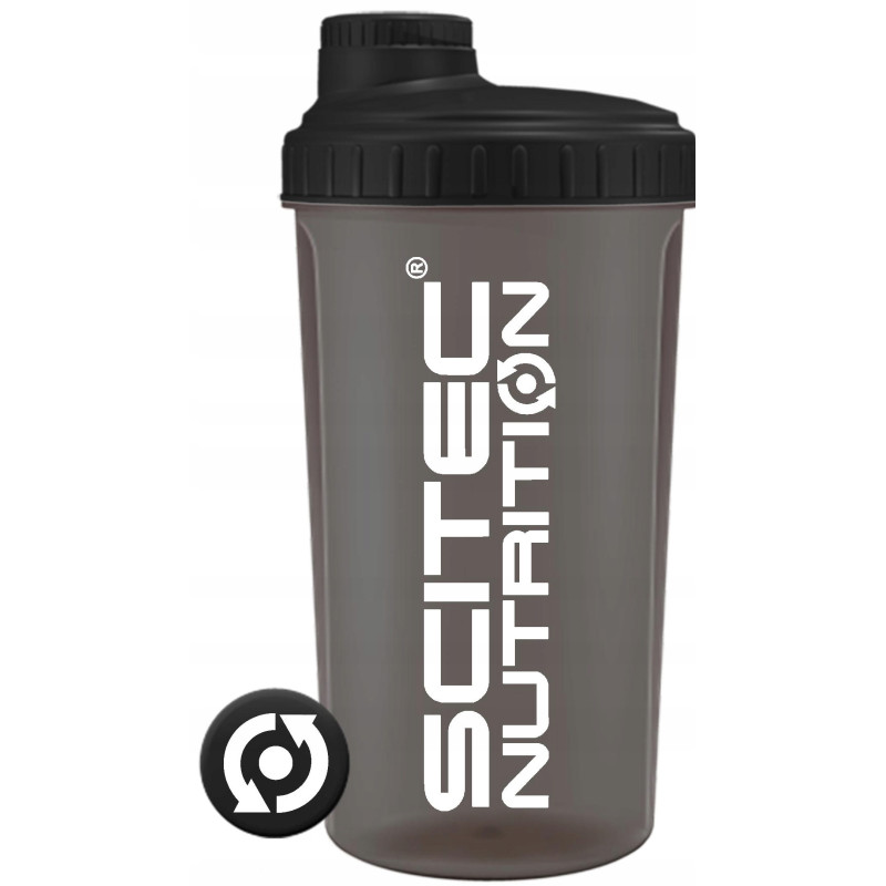 SHAKER DO ODŻYWEK SZEJKER NA SIŁOWNIĘ SZCZELNY BIAŁKO 700ml BLACK