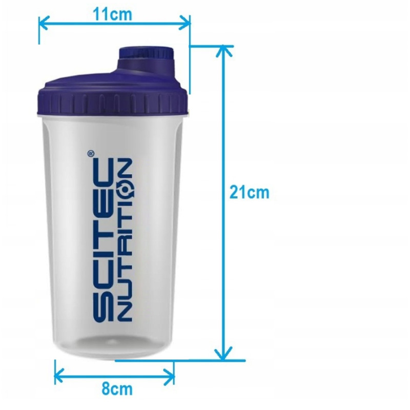 SHAKER DO ODŻYWEK SZEJKER NA SIŁOWNIĘ SZCZELNY BIAŁKO 700ml BLACK