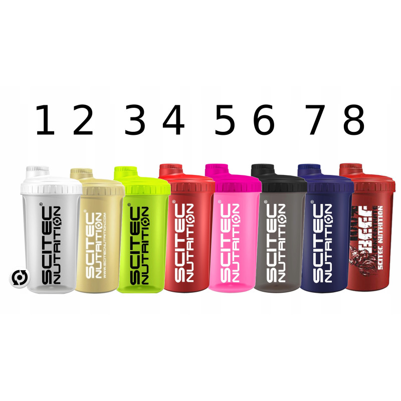 SHAKER DO ODŻYWEK SZEJKER NA SIŁOWNIĘ SZCZELNY BIAŁKO 700ml BLACK