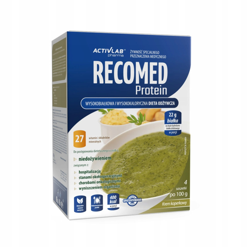 ACTIVLAB PHARMA RECOMED PROTEIN ŻYWNOŚĆ MEDYCZNA KREM KOPER WŁOSKI 4X 100g ACTIVLAB PHARMA RECOMED PROTEIN ŻYWNOŚĆ MEDYCZNA KREM KOPER WŁOSKI 4X 100g