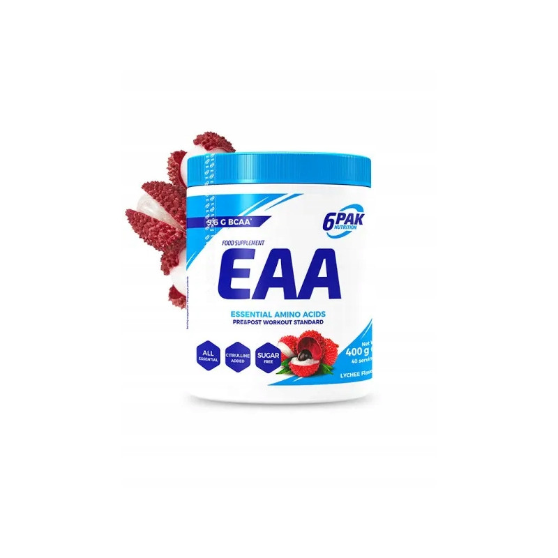 6PAK AMINOKWASY EAA EGZOGENNE REGENERACJA SIŁA POMPA ANTYKATABOLIK 400g