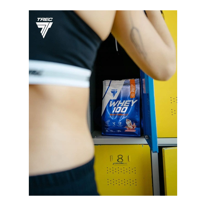 TREC WHEY 100 NEW FORMULA 700g BIAŁKO WPC PROTEIN BCAA EAA GLUTAMINA WPI