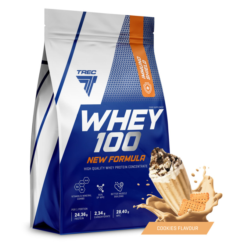 TREC WHEY 100 NEW FORMULA 700g BIAŁKO WPC PROTEIN BCAA EAA GLUTAMINA WPI