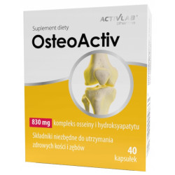 ACTIVLAB OSTEOACTIV NA STAWY KOŚCI ZŁAMANIA WAPŃ FOSFOR OSTEOPOROZA 40 CAPS