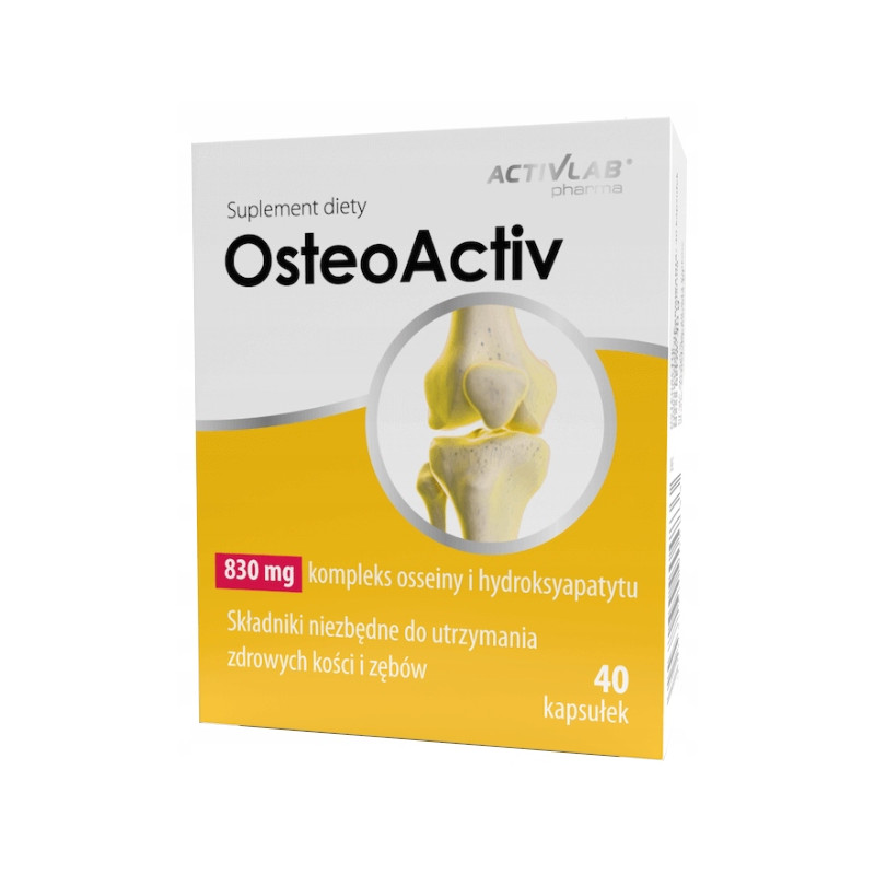 ACTIVLAB OSTEOACTIV NA STAWY KOŚCI ZŁAMANIA WAPŃ FOSFOR OSTEOPOROZA 40 CAPS