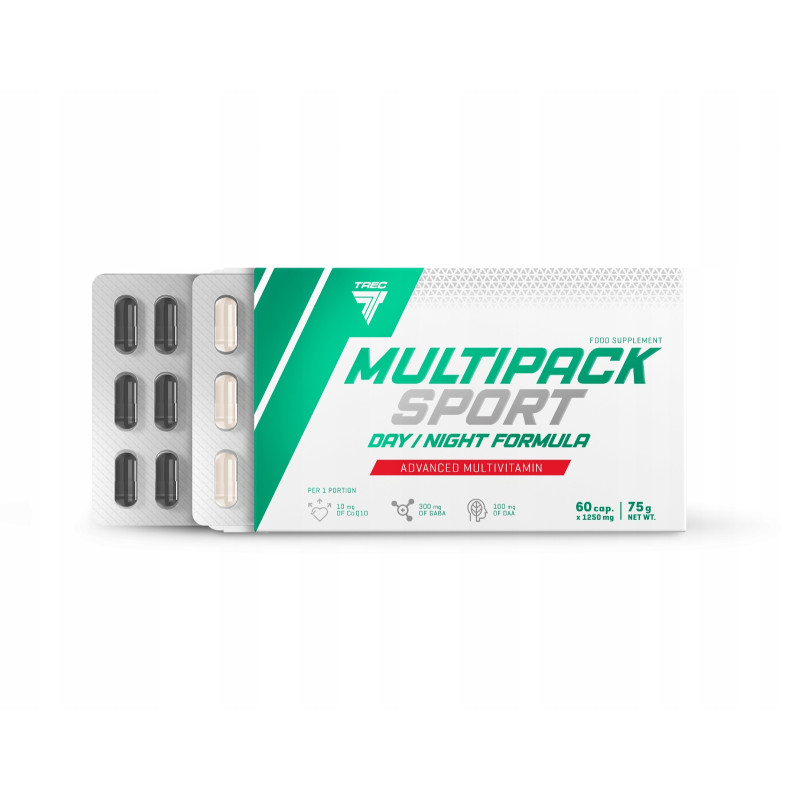 WITAMINY I MINERAŁY DLA SPORTOWCÓW Trec Multipack Sport Day/Night 60 kaps