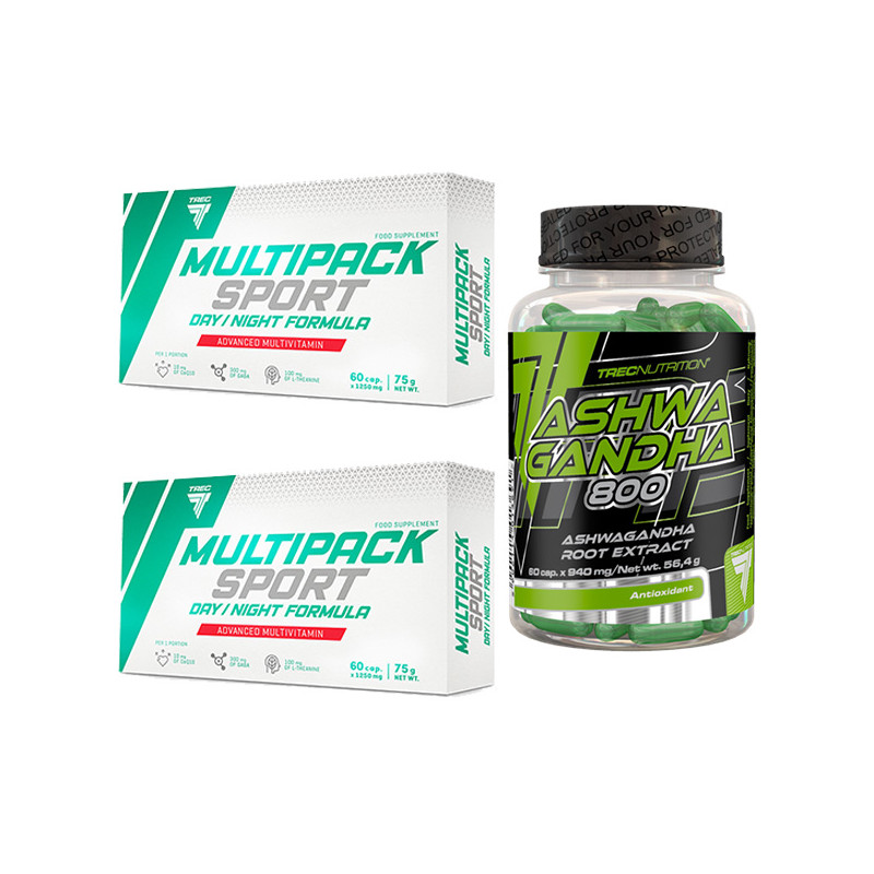WITAMINY I MINERAŁY DLA SPORTOWCÓW Trec Multipack Sport Day/Night 60 kaps