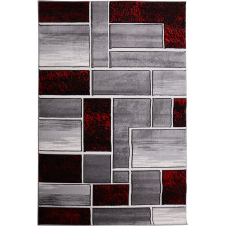 Dywan Cosmic Carving 5078 GREY RED 80x150cm