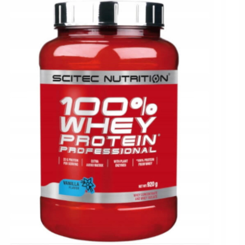 SCITEC 100% WHEY PROTEIN PROFESSIONAL 920g PYSZNE BIAŁKO WANILIA JAGODA SCITEC 100% WHEY PROTEIN PROFESSIONAL 920g PYSZNE BIAŁKO WANILIA JAGODA