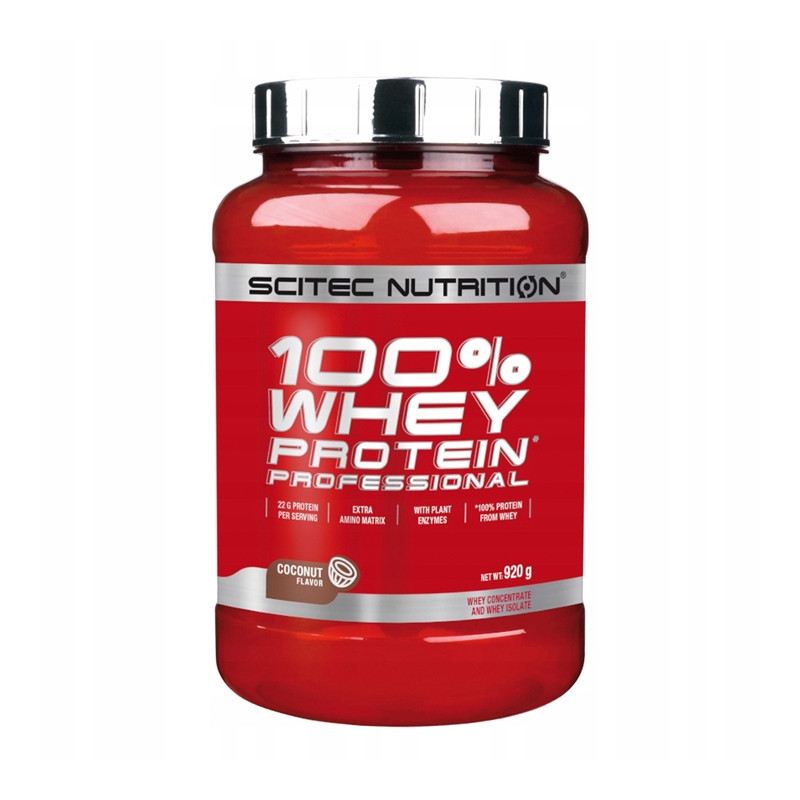 SCITEC 100% WHEY PROTEIN PROFESSIONAL 920g PYSZNE BIAŁKO KOKOS