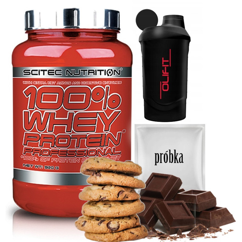 SCITEC 100% WHEY PROTEIN PROFESSIONAL 920g PYSZNE BIAŁKO CIASTECZKO KREM