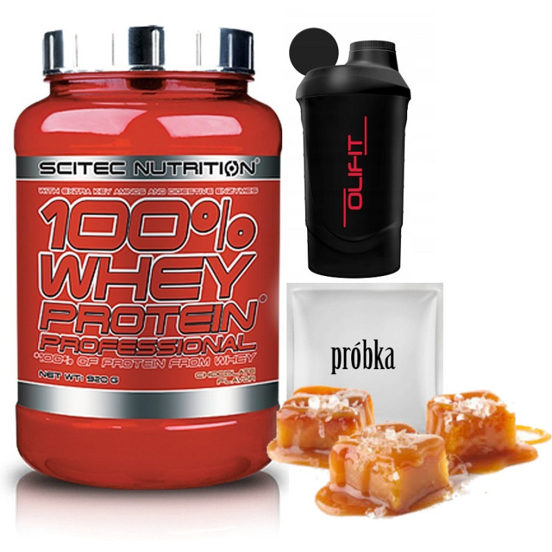 SCITEC 100% WHEY PROTEIN PROFESSIONAL 920g PYSZNE BIAŁKO SŁONY CARMEL