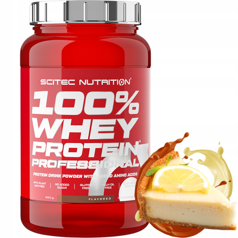 SCITEC 100% WHEY PROTEIN PROFESSIONAL 920g PYSZNE BIAŁKO SERNIK CYTRYNOWY