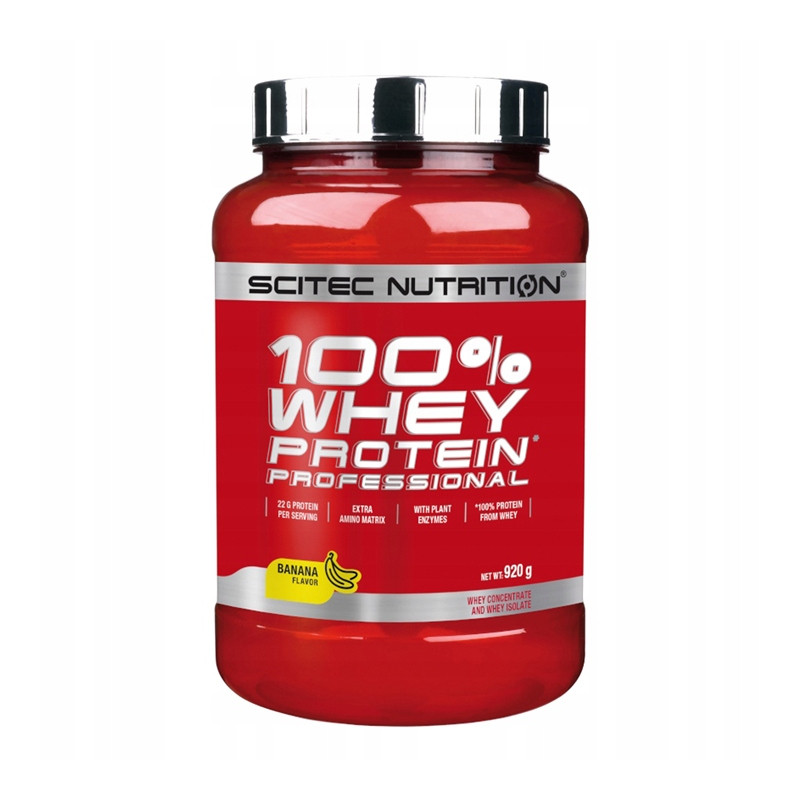 SCITEC 100% WHEY PROTEIN PROFESSIONAL 920g PYSZNE BIAŁKO BANAN