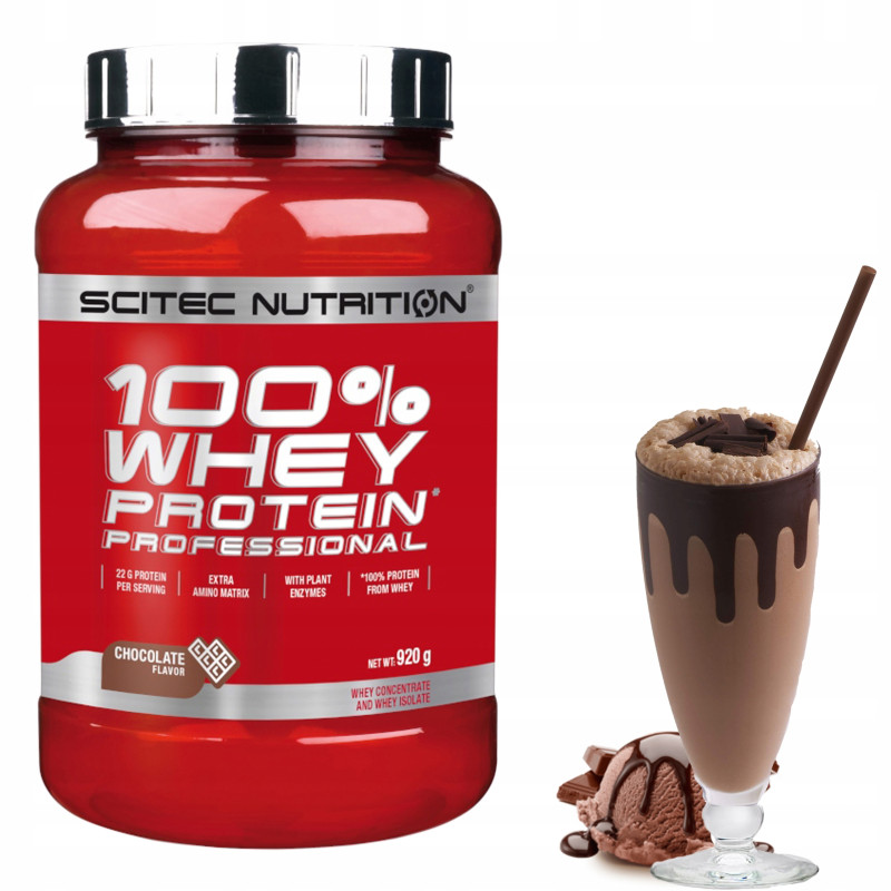 SCITEC 100% WHEY PROTEIN PROFESSIONAL 920g PYSZNE BIAŁKO CZEKOLADA