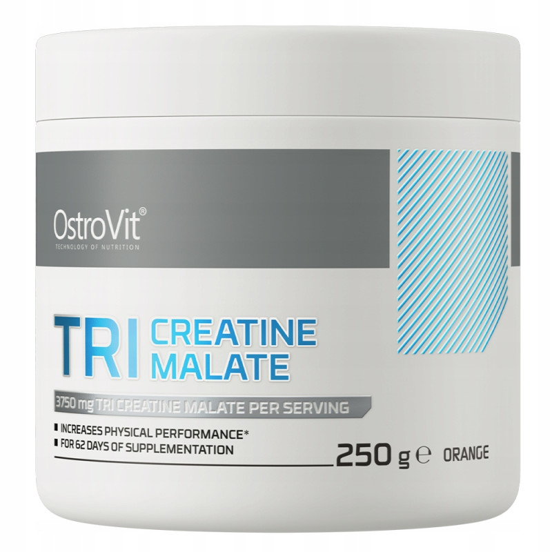 Ostrovit Tri-Creatine Malate JABŁCZAN KREATYNY PURE 250g - pomarańcz