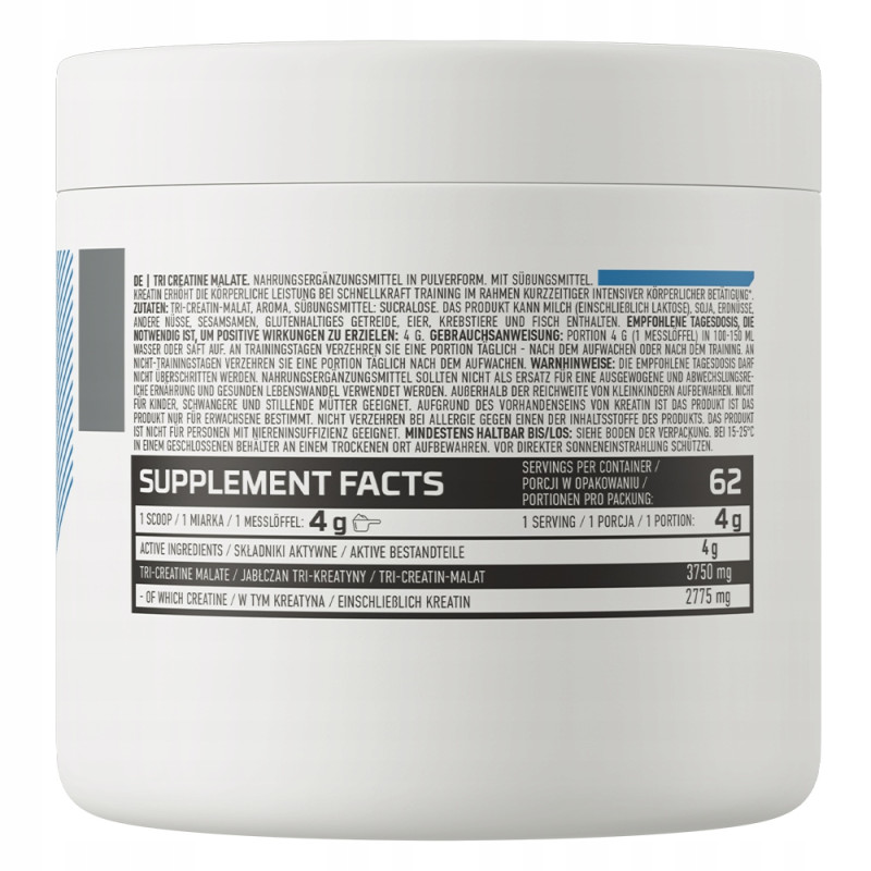 Ostrovit Tri-Creatine Malate JABŁCZAN KREATYNY PURE 250g - pomarańcz