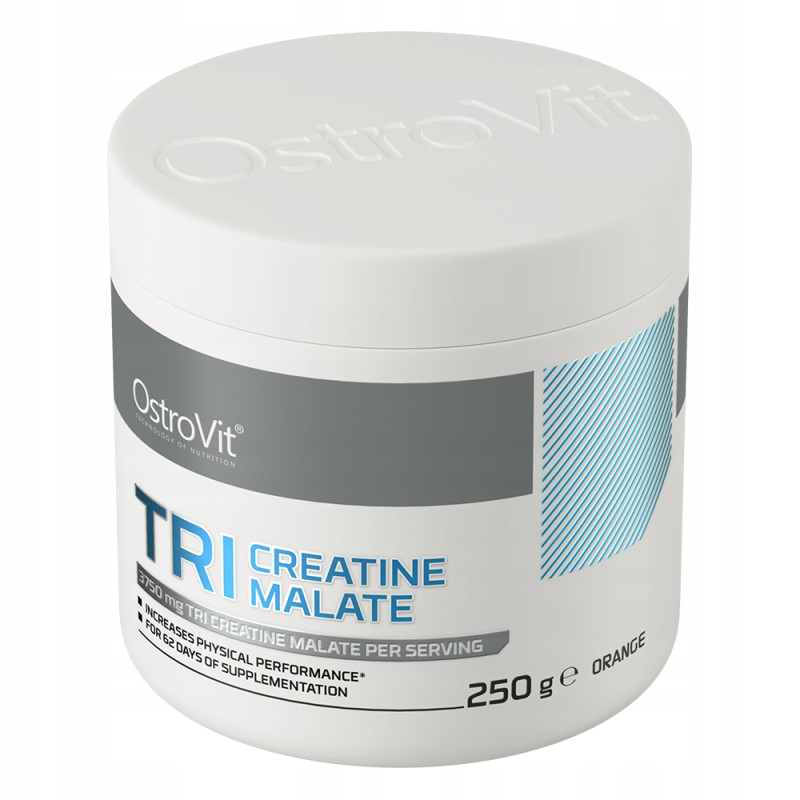 Ostrovit Tri-Creatine Malate JABŁCZAN KREATYNY PURE 250g - pomarańcz