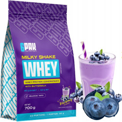 6PAK MILKY SHAKE WHEY 700G PYSZNE BIAŁKO NA ODCHUDZANIE WPC BLUEBERRY
