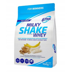 6PAK MILKY SHAKE WHEY 700G PYSZNE BIAŁKO NA ODCHUDZANIE WPC P.BUTTER BANAN