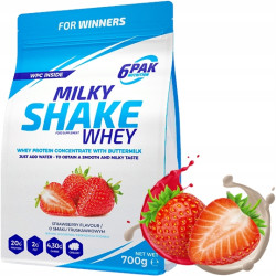 6PAK MILKY SHAKE WHEY 700G PYSZNE BIAŁKO NA ODCHUDZANIE WPC TRUSKAWKA 6PAK MILKY SHAKE WHEY 700G PYSZNE BIAŁKO NA ODCHUDZANIE WPC TRUSKAWKA