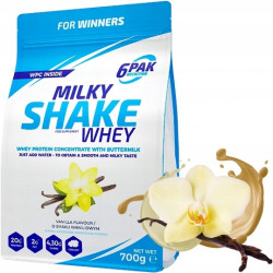 6PAK MILKY SHAKE WHEY 700G PYSZNE BIAŁKO NA ODCHUDZANIE WPC WANILIA