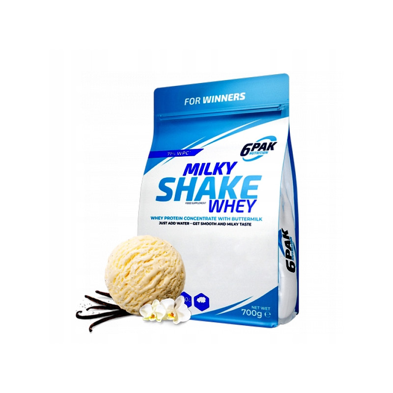 6PAK MILKY SHAKE WHEY 700G PYSZNE BIAŁKO NA ODCHUDZANIE WPC WANILIA